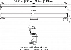 BERGES Wasserhaus Душевой лоток Super Slim 600 091052 хром глянец – фотография-11